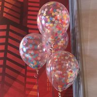 12'' Rainbow Bright Confetti Balloons for Party Decoration (Pack Of 12)