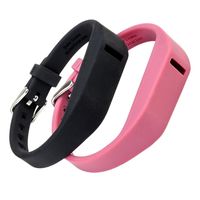 WITHit Fitbit Flex Wristbands Replacement Bands with Chrome Watch Clasp, Fitbit Flex Color Bands, Fitbit Flex Accessory Bands, Marsala and Black, 2 Count