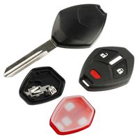 Key Fob Keyless Entry Uncut Remote Shell Case & Pad fits Mitsubishi 2006-2008 Endeavor