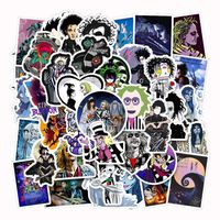 Tim Burton Movies Laptop Stickers - Vinyl Waterproof Decal Water Bottle Skateboard Guitar Travel Phone Case Door Luggage Car Bike Bicycle (50 pcs) Removable Not Repeat