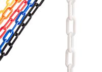 US Weight Chainboss White Plastic Safety Chain with Sun Shield UV Resistant Technology - 50 ft