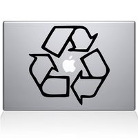 The Decal Guru Go Green Recycle MacBook Decal Vinyl Sticker - 13" MacBook Pro (2015 & Older) - Black (1068-MAC-13P-BLA)