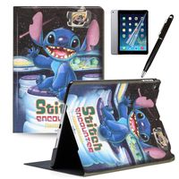 iPad 2018(6th Gen) iPad 2017(5th Gen) Case Cartoon Lilo & Stitch Cartoon Protection Lightweight PU Leather Smart Auto Sleep/Wake Cover Also Fit iPad Air 2 / iPad Air#E