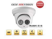 4MP PoE Security IP Camera - Turret,Indoor and Outdoor,Weather Proof,IR Night Vision, Wide Angle 2.8mm Lens,Best for Home and Business Security Compatible with Hikvision DS-2CD2343G0-I 3 Year warranty