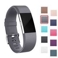 I-SMILE Fitbit Charge 2 Bands, Original Version Adjustable Colorful Silicone Replacement Wristhband with Secure Buckle for Fitbit Charge 2, 10 Colors Available