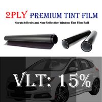 Mkbrother 2PLY 1.8 mil Premium 15% VLT 30 in x 10 Ft (30 x 120 Inch) Feet Uncut Roll Window Tint Film Auto Car Home