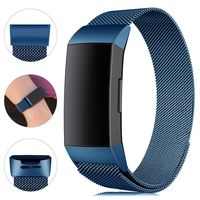 Find-MyWay Replacement Compatible with Fitbit Charge 3 Bands/Charge 3 SE Metal Bands Wristband Accessory Breathable Sport Bracelet Strap Small & Large for Women Men Silver Rose Gold 10 Colors