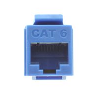 Legrand - On-Q WP3476BE Cat6 RJ45 Quick Connect Keystone Insert with 110 Punch-Down, Blue
