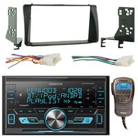 Kenwood DPX302U Double Din CD MP3 Player Stereo Receiver Bundle Combo With Metra 2-Din installation Dash Kit + Wiring Radio Harness & Wireless Handset For 2003-08 Toyota Corola Car Vehicles