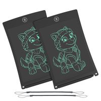 WOBEECO LCD Writing Tablet, 8.5 Inch Electronic Writing &Drawing Board Doodle Board with Lanyard for Kids and Adults at Home,School and Office (Black 2pcs)