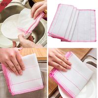 Vibola Kitchen Tool,1 PCS Washing Cloths Dishcloths Rags Towel Bamboo Fiber Home Car Cleaning (White)