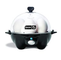 Dash DEC005BK black Rapid 6 Capacity Electric Cooker for Hard Boiled, Poached, Scrambled Eggs, or Omelets with Auto Shut Off Feature, One Size