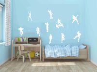 LHKSER Game Wall Decal Wall Sticker Poster Floss Dancing Decal Game Room Decor Children Gift Nursery Boys Room Wall Vinyl Decal Game Stickers Home Decor (White)
