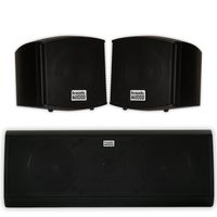 Acoustic Audio AA321B and AA40CB Indoor Speakers Home Theater 3 Speaker Set