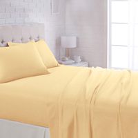 AmazonBasics Lightweight Super Soft Easy Care Microfiber Sheet Set with 16" Deep Pockets - California King, Mustard Yellow
