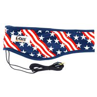 CozyPhones Sleep Headphones & Travel Bag, Lycra Cool Mesh Lining and Ultra Thin Speakers. Perfect for Sleeping, Sports, Air Travel, Meditation and Relaxation - USA Patriot