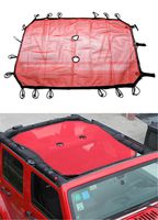 Dwindish Durable Polyester Provides UV Sun Protection Mesh Bikini Top Cover for Jeep Wrangler JK 2007 Up 4-Door Red