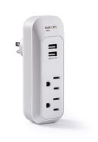 Easylife Tech Wall Power Strip Plug with 2 AC Outlet and 2 USB Charging Ports - Split
