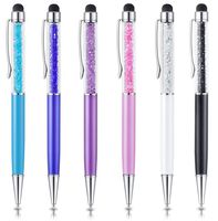 OKRAY 6 Pack Colors 2-in-1 Slim Crystal Diamond Stylus and Ink Pen Compatible with iPhone 6S Plus, Android Smart Phone, Samsung Galaxy, HTC, Tab, Nexus, and All Touch Screen Devices