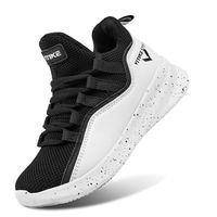 WETIKE Boys Basketball Shoes Comfortable Kids Basketball Sneakers Youth Mid-top Slip-on Girls Running Shoes Lightweight Big Little Kids Shoes Size 13 Black