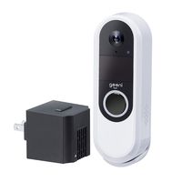 Geeni QUICKPEEK Smart Doorbell Camera 1080p Chime - No Hub, Easy Wireless Install and Set Up, Includes Rechargeable Battery, Motion-Activated Alerts, Requires 2.4 GHz Wi-Fi, White