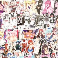 Sexy hentai anime bunny girl stickers for adults, men laptop hydro flask water bottle adults men skateboard guitar bike car pump bumper motor helmet stickers bulk pack 100PCS