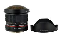 Rokinon HD8M-NEX 8mm f/3.5 HD Fisheye Lens with Removable Hood for Sony E-Mount DSLR