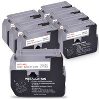 MYTONER M Tape M-K231 MK231 M231 M-K231S M-231 0.47 Inch × 26.2 Feet, 8-Pack Compatible with Brother P-Touch Label Tapes 12mm Black on White for Brother PTouch Label Maker PT-90 PT-M95 PT-45M PT-65