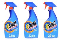 Shout Spray and Wash Advanced Action Stain Remover for Clothes, 22 oz (Thrее Рack)