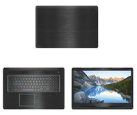 decalrus - Protective Decal for Dell G3 17 3779 (17.3" Screen) Laptop Black Texture Brushed Aluminum Skin case Cover wrap BAdellG317_3779Back