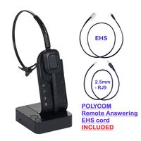 Polycom Compatible Wireless Headset ip320 ip321 ip330 ip331 ip335 ip430 ip450 ip550 ip560 ip650 ip670 VVX300 VVX310 VVX400 VVX410 VVX500 VVX600 VVX1500