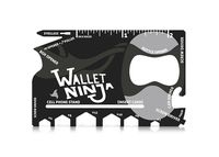 Wallet Ninja- 18 in 1 Credit Card Sized Multitool (#1 Best Selling in the World) (Black)