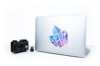 Artsybb Crystal Diamond Removable Vinyl Decal Sticker Skin for Apple MacBook Air Pro 13" 15" Mac Retina Laptop (All 13-15" Laptops (No Apple Diecut), Purple Blue - Crystal - No Diecut)