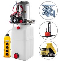 Mophorn 6 Quart Dual Double Acting Hydraulic Pump Dump Trailer Crane Unloading Hydraulic Power Unit Auto Repair Car Lift