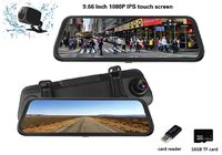 PGTC Best 9.66" Mirror Dash Cam Touch Full Screen 1080P Full HD Front Camera 170°Wide Angle Full HD Rear View Camera 24-Hour Parking Monitoring Night Vision 16GB TF Memory Card