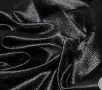 Satin L'Amour Solid Fabric 60" Wide Sold by The Yard (Black)