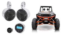 (2) Rockville 5.25" Tower Speakers+Bluetooth Receiver Polaris RZR/ATV/UTV/CART