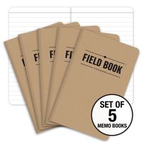Elan Publishing ELAN-FN-003A Field Notebook, 3.5" x 5.5", Lined Memo Book, Kraft