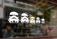 25 Centimeters Fun Stick Family Star Wars Stormtroopers Vinyl Stickers Funny Decals Bumper Car Auto Computer Laptop Wall Window Glass Skateboard Snowboard