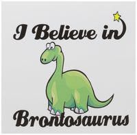 3dRose I Believe In Brontosaurus - Greeting Cards, 6 x 6 inches, set of 6 (gc_104876_1)