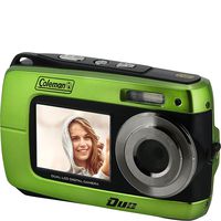 Coleman Duo2 18.0 MP HD Underwater Digital & Video Camera (Waterproof to 10 ft.) with Dual LCD Screens, 2.7", Purple (2V8WP-P)