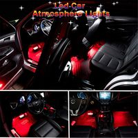 Car LED Strip Light, GOADROM 4pcs 36 LED Car Interior Lights Under Dash Lighting Waterproof Kit,Atmosphere Neon Lights Strip for Car,DC 12V(Red)