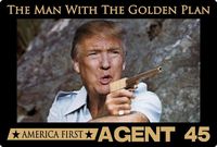 Trump Sticker 2020 Agent 45 President MAGA Russia America First Decal Political 5"