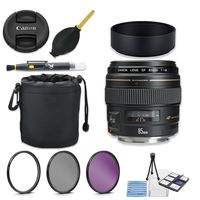 Canon EF 85mm f/1.8 USM Lens + 58mm Metal Lens Hood + Lens Pouch + HD Filter Kit + Blower + Pen + Started Kit