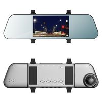 EHOOM Mirror Dash Cam A8, Front View HD Cam, 5" IPS Touch Screen FHD 1080, 6-Lane 170° Wide-Angle View Lens, Car DVR with G-Sensor, Loop Recording, Parking Monitor, Al-alloyed Case, Super Night Vision
