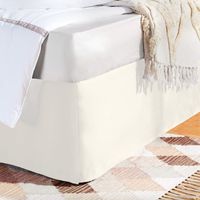AmazonBasics Pleated Bed Skirt - Twin, Off White