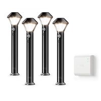 Ring Smart Lighting - Pathlight, Battery-Powered, Outdoor Motion-Sensor Security Light, Black (Starter Kit: 4-pack)