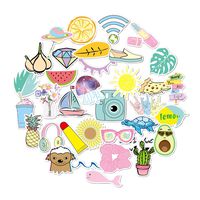 Cute VSCO Stickers for Water Bottles, 35 Pack Laptop Stickers Trendy Aesthetic Stickers for Teens, Girls, Kids Waterproof Stickers Water Bottle Stickers for Laptop Skateboards Guitar Computer