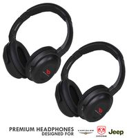 Compatible uConnect VES Wireless Headphones by DriveAudio for Dodge Grand Caravan & Chrysler Town & Country & Jeep (2 Pack) OEM Car Headsets 2006 2007 2011 2012 2013 2014 2015 2016 2017 2018 2019
