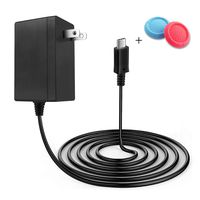 Switch AC Adapter Charger Compatible with Nintendo Switch (Support TV & Handheld Mode) / Switch Lite, Fast Charging Adapter 15V/2.6A Wall Power Supply for Nintendo Switch (Black)